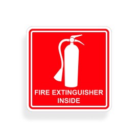 215 Decals Fire Extinguisher Inside Sticker Safety Decal Boat Truck Camper RV Trailer Car