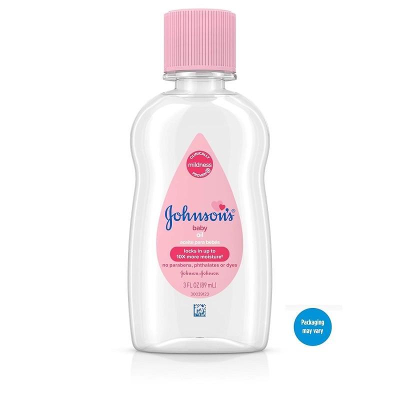 Johnson's Baby Oil, Pure Mineral Oil to Prevent Moisture Loss,