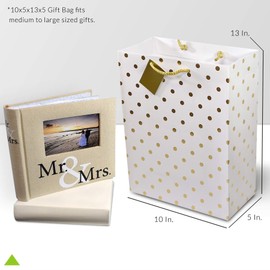 Gold Metallic Paper Gift Bags With Handles, Chevron, Polka Dot & Stripe, Designer Assorted Pattern Gift Wrap Party Favor Bags for Birthday Parties, Weddings, Holidays, Bulk 12 Pcs (10x5x13)