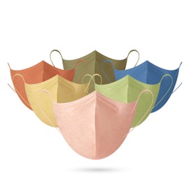 Cute bird beak type mask, pastel color, small and large, disposable 30 sheets / 귀편한 새부리형마스크 파스텔 컬러 소형 대형 일회용 30매