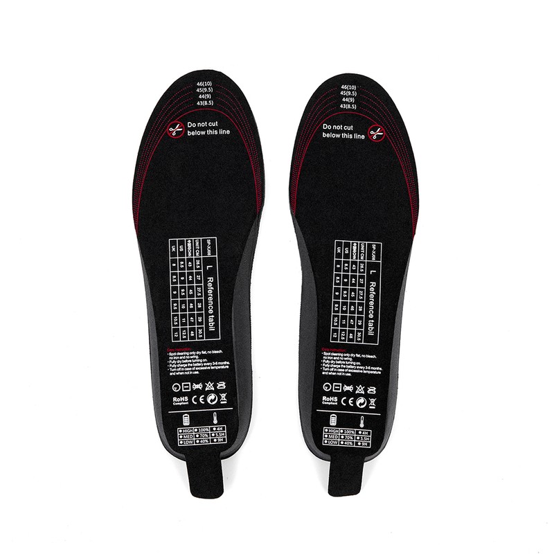 Electric Heated Insoles Rechargeable Winter Foot Warmers with Remote Control