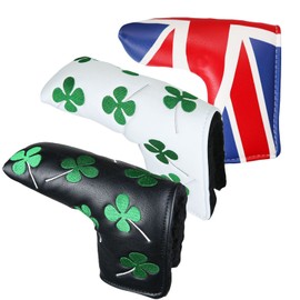 Golf Blade Putter Cover Mallet PU Leather for Golf Putter Club Protector fits All Putters Portable and Durable Color Black White Blue Red Pattern (UK Flag Pattern)