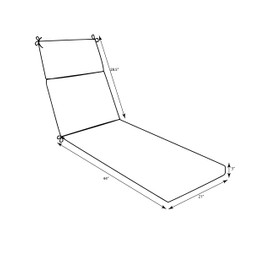 Pillow Perfect Outdoor/Indoor Forsyth Kiwi Chaise Lounge Cushion, 1 Count (Pack of 1), Green