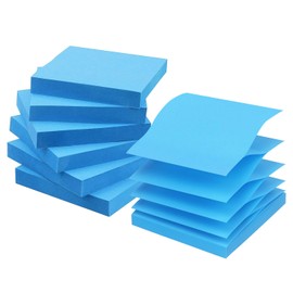 Early Buy Pop Up Sticky Notes 3x3 Refills Self-Stick Notes 6 Pads, Solid Color, 100 Sheets/Pad (Blue)
