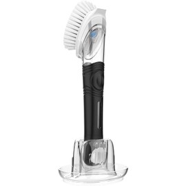 MR.SIGA Juego de Cepillo para Lavar Platos con dispensador detergente y Soporte Almacenamiento, Cepillo Cocina para Limpieza de ollas y fregaderos