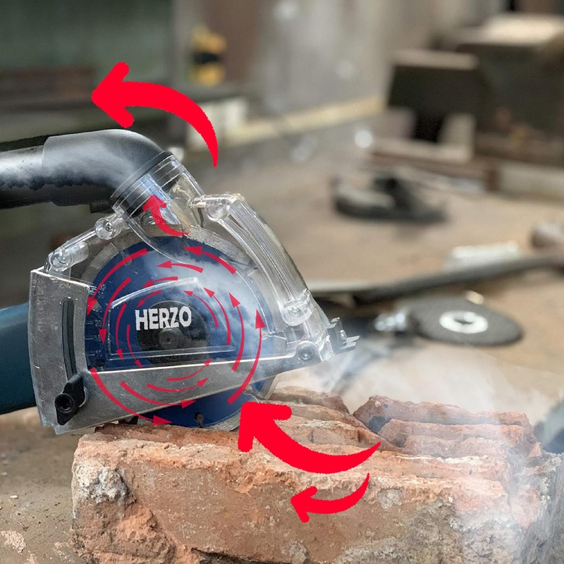 HERZO Dust Extraction Cutting Guard for 115/125mm Angle Grinder