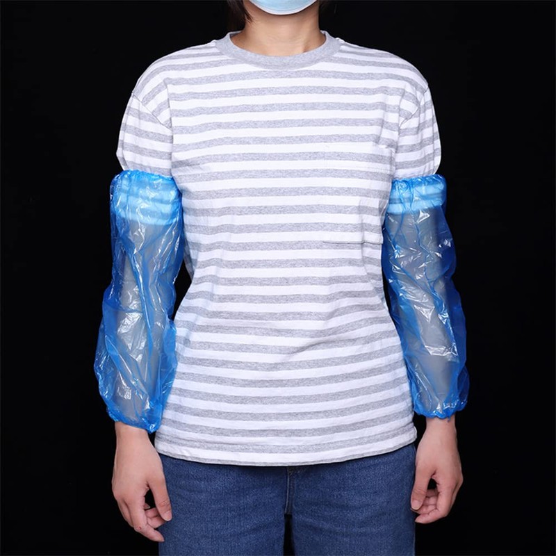 ONEWANGDAFA 100 Pcs Disposable Arm Sleeves Covers Waterproof Sleeve Protector