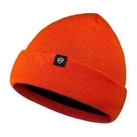 DexShell Waterproof Cuffed Beanie for Men and Women, Acrylic Outer for Winter Running Cold Weather Sports, Membrane Insulated Fleece Liner, Blaze Orange, One Size (56-58cm)