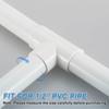 uxcell 1/2" PVC Tee, 3 Pcs 3 Way Elbow Connector