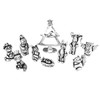 Basic Spirit Woodland Nativity Set (10 Pc) Handcrafted Pewter Figurine