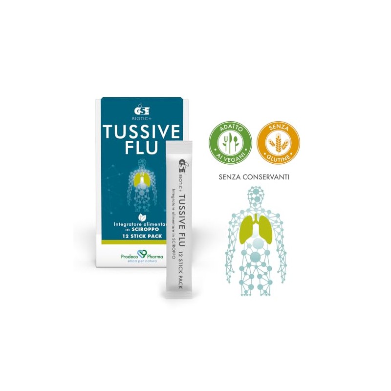 Prodeco Pharma GSE TUSSIVE 12 Stick Pack - Integratore Alimentare