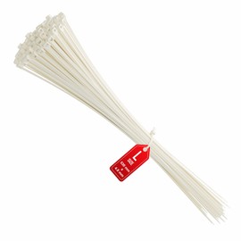 intervisio Cable Ties Extra Long 530 mm x 4.8 mm Professional High-Quality Industrial Quality White - Natural - White - Pack of 100