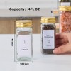 Fiwence 48 Pcs Glass Spice Jars with 576 Labels, 4oz