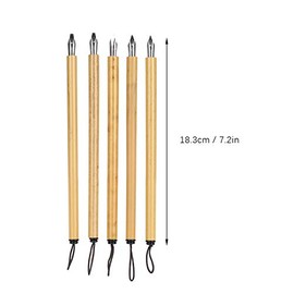 Aramox Juego de Pluma de Inmersión de bambú, Kit de Caligrafía de Dibujo Natural con Caja de Regalo para Artistas de Manga, Caricaturistas, Práctica de Escritura en (juego de puntas planas)