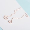 Minimalist Pull Through Earrings 925 Sterling Silver Rose Gold Plated