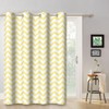 ggaimwf 53"x 69" Chevron Eyelet Curtain Yellow Stripes Geometric Arrow