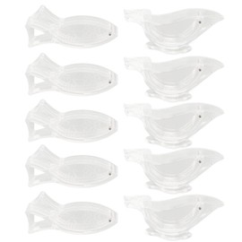10Pcs Manual Lemon Juicer Transparent Safe Acrylic Fish Bird Shaped Lemon Slice Squeezer for Home Kitchen Cooking
