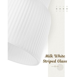 FEMILA 6.7" Black Pendant Light, Pendant Lighting for Kitchen Island, Milk Glass Vintage Light Fixtures for Bedroom Hotel Dining Room, 4FYD87MIL BK