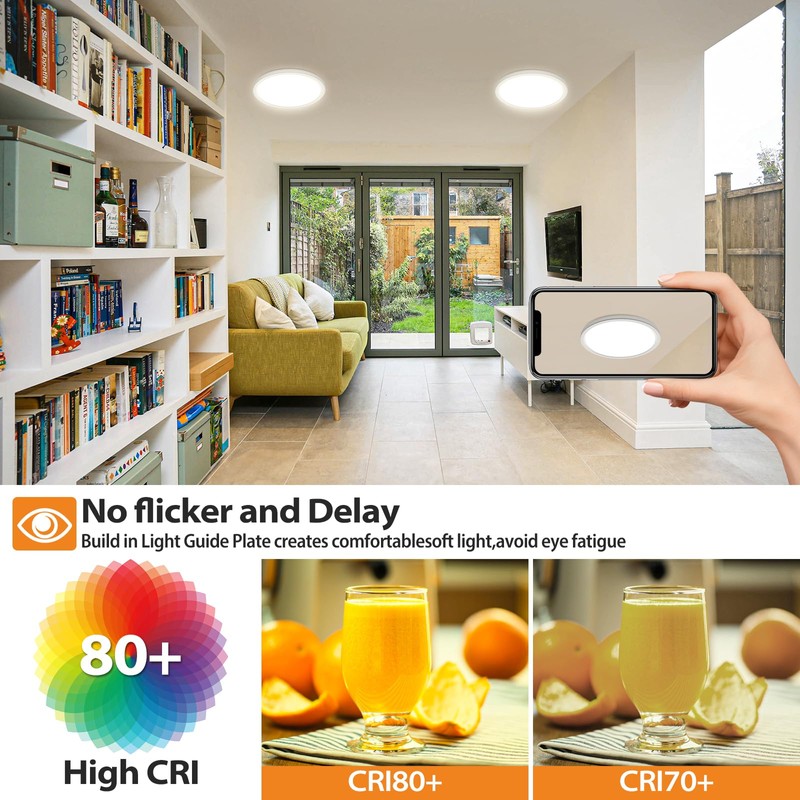 Pack of 2 Ceiling Light LED Ceiling Light Flat 18