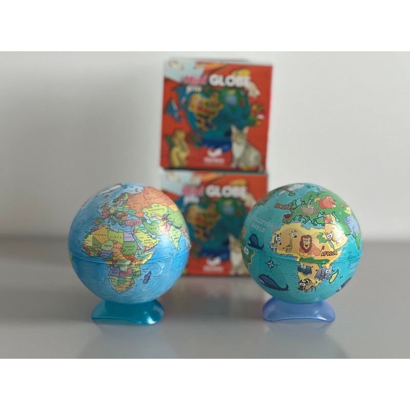 EXERZ 10CM Mini Globe (Wild Animal), with Pencil Sharpener build