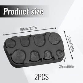 Change Storage, Pack of 2 Coin Box, Coin Dispenser Sorter, Coin Storage with Quick Fixation, Coin Sorter for Coin Holder, Change, Coin Holder Coin Collector (Black, 8 Compartments)