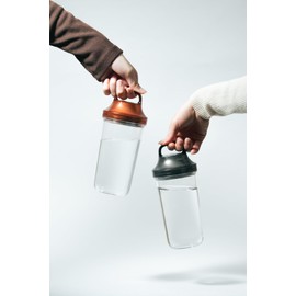 ONOM Water Bottle, Water Bottle, 19.7 fl oz (550 ml), Easy to Clean, 16.9 fl oz (500 ml), Wide Mouth Design, Protein Shaker, Scale Included, Keeps Clean, 4 Parts, Devil, Direct Drink, My Bottle, Ice