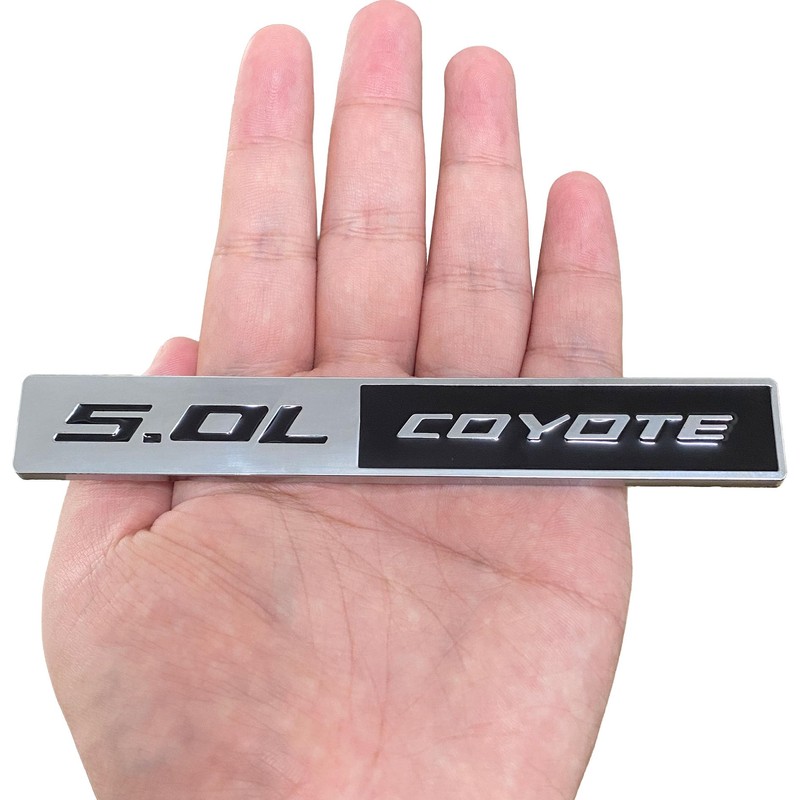 Fidida 2PC 5.0L Coyote Emblem Decal Car Engine Letters Decal