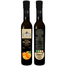 Ellora Farms, Fresh Orange Infused Thick Aged Balsamic Vinegar, Great Taste Award Winner, All Natural, No-Additives, No-Added Sugar, No-Preservatives, Italian Dark Glass Bottle, 8.45 oz., Pack of 1