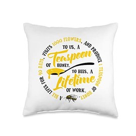Bee House Honey Comb Beekeeping Bee Keeper Costumes for Men Throw Pillow