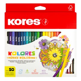 Kores Kolores BB93350 - Lápices de colores, triangulares (caja de 50 colores surtidos),