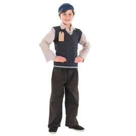 Fun Shack WW2 Evacuee Costume Boy, WW2 Costumes for Kids, Boys Evacuee Costume Boys, Kids WW2 Costume Boys Medium