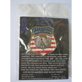 POLICE WEEK 2010 WASHINGTON DC BADGE PIN - MADE BY GUNZ - NEW