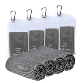 [4 Pack] Cooling Towel (40"x12"),Ice Towel,Soft Breathable Chilly Towel,Microfiber Towel for Yoga,Sport,Running,Gym,Workout,Camping,Fitness,Workout & More Activities