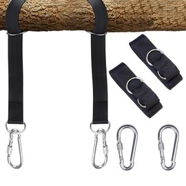 Makoto Nobu Hängematten Befestigung, Swing Hanging Kit Baumschaukelgurt Schaukel Aufhängung, Nylon Hanging Gurt mit 2 Schwerlast Karabinern und D-Ringen für Schaukel Hängematten