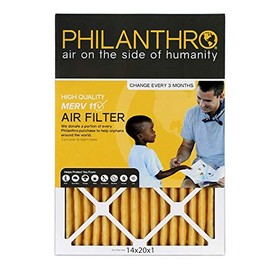 1 Inch Home Furnace Air Filter by PHILANTHRO - MERV-11 Filter For Residential & Business - Furnace Filter 14x20x1-10% Donated To Orphan Charities With Every AC Filter Purchased
