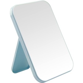 DVHOK 8-Inch Desktop & Portable Princess Makeup Mirror - Table, Desk & Wall Hanging Dual-Purpose Square Mirror - Blue