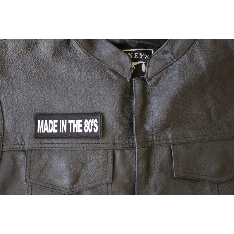 Made in The 80s Patch - 4x1.5 inch - Embroidered
