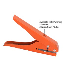 8mm Hole Punch, Heavy Duty Single Hole Puncher Portable Handheld Hole Punch for Paper, Tags, Cards, Plastic, Cardboard