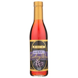 Kedem Gourmet Sherry Cooking Wine 12.7oz Bottle, No Artificial Colors of Flavors, Gluten Free, No Sugar Added, Certified Kosher