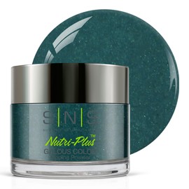 SNS Nail Dip Powder, Gelous Color Dipping Powder - Inglewood Vine (Green/Teal, Shimmer) - Long-Lasting Dip Nail Color Lasts 14 Days - Low-Odor & No UV Lamp Required - 1oz
