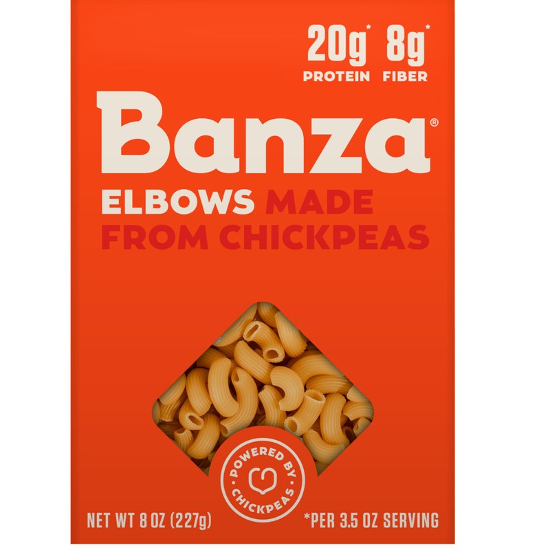 Banza Gluten-Free Chickpea Pasta, Elbows 23g Protein | Lower Carb