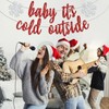 Red Glitter Baby It's Cold Outside Banner, A Little Snowflake