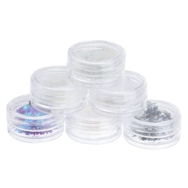 Minkissy 6 Pack Christmas Manicure Snowflake Sticker Paillette Sequins Nail Art Decor