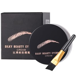 Waterproof Eyebrow Pomade Gel with Brush - Long Lasting, Tinted, Transfer-Proof, Sweat Resistant, Quick Drying - Professional Makeup in Dark Brown