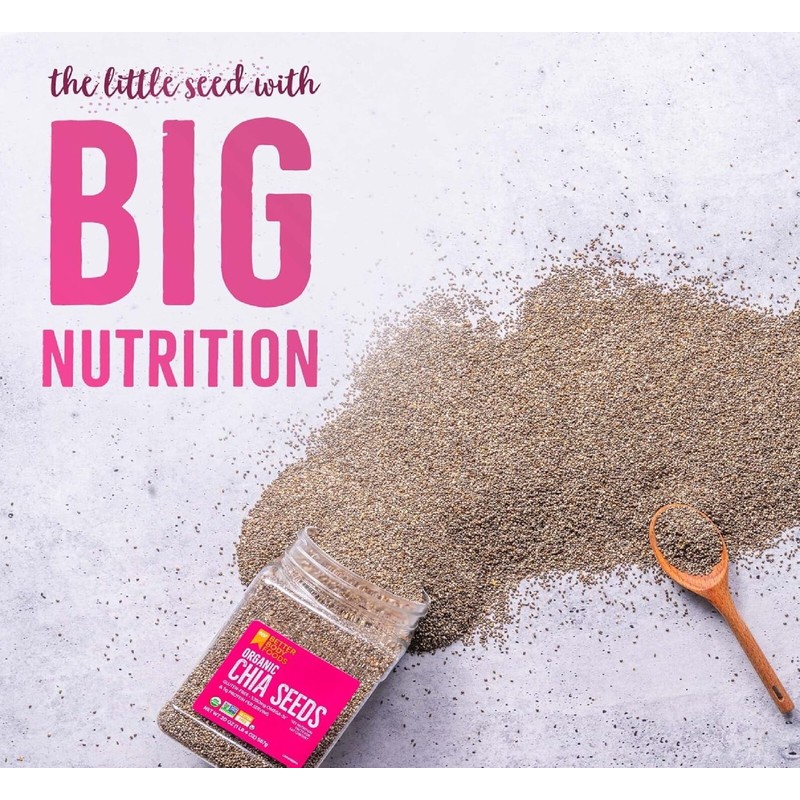 BetterBody Foods Organic Chia Seeds, 2.0 lb, 30 Servings