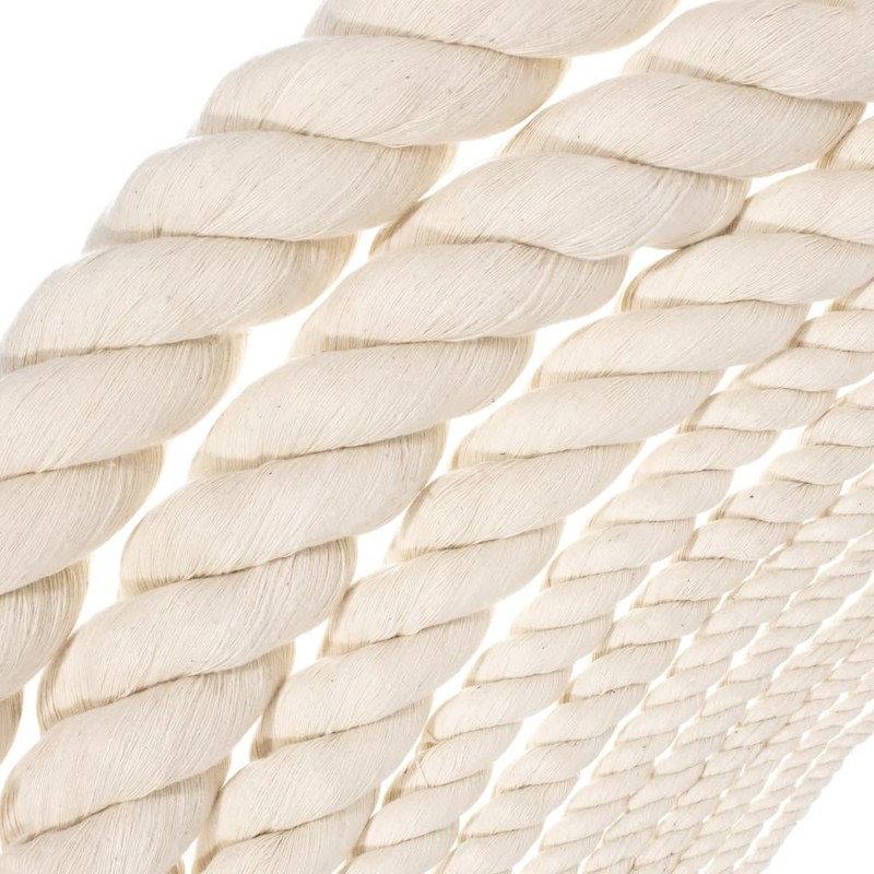 Rope and Cord White Twisted 100% Natural Cotton Rope –