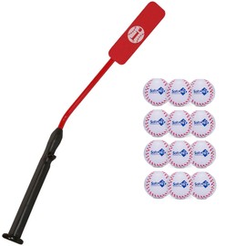 Mpo Insider Bat Size 7 and Soft Hit Ball Complete Baseball Softball Batting Practice Kit (1 Bat & 12 Balls)