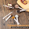 Stainless Steel Measuring Cups and Spoons Set, 5Pcs With Ring