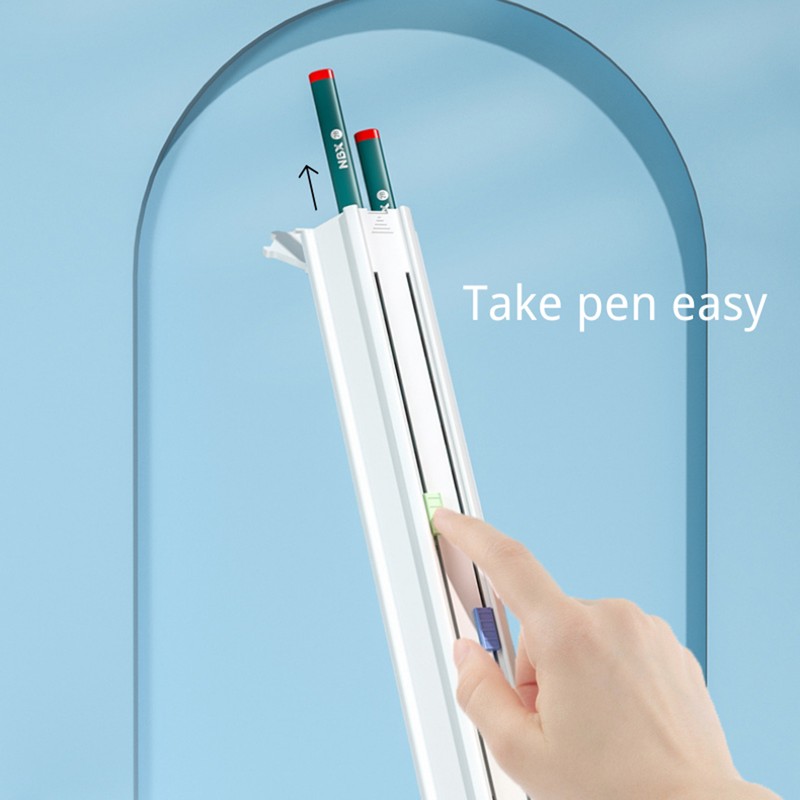 Cute Pencil Box Hexagonal with 6 Pencils Standing Pen Holder