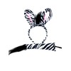 GIZZY® Zebra Ears on Headband and Tail Set. Fancy Dress,